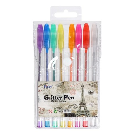 Set of gel pens 8 colors, metallic-3
