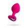 Anal plug Diamond Heart, silicone, pink color, 8 cm, d = 3 cm