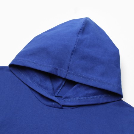 Women's sweatshirt is laid down, the color is blue, size 52-3