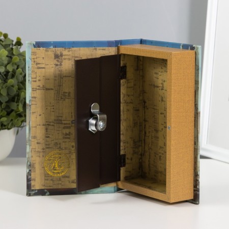 Safe-book wood, leatherette "Venice" 21x13x5 cm-2