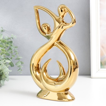Souvenir Ceramics "Abstraction. Dance" Gold 29x16x6 cm-2