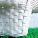 Wicker basket, bamboo, white