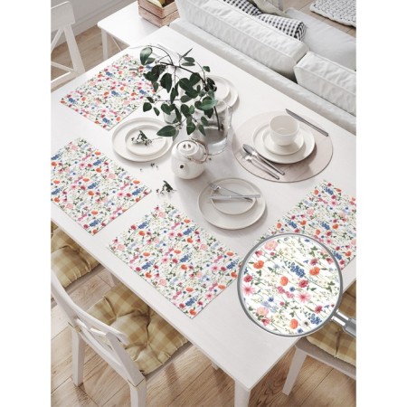 A set of napkins for setting the table “Summer mood”, rectangular, size 32x46 cm, 4 pcs-1