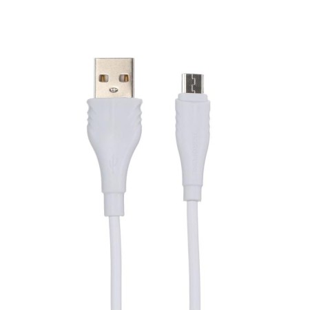 Cable Borofone BX18, microUSB - USB, 2 A, 2 m, PVC braid, white-3