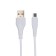 Cable Borofone BX18, microUSB - USB, 2 A, 2 m, PVC braid, white