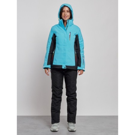 Ski costume female winter, size 48, blue color-4
