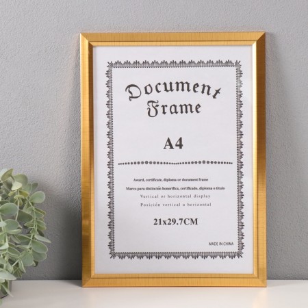 Photo frame plastic A4 Format "Strokes on gold" 1x23.6x32.3 cm