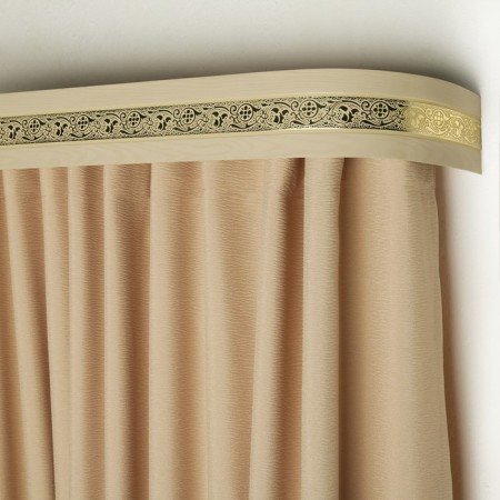 Three -cereal cornice "Ultracompact. Grace gold ", 320 cm, with a decorative bar 7 cm, which