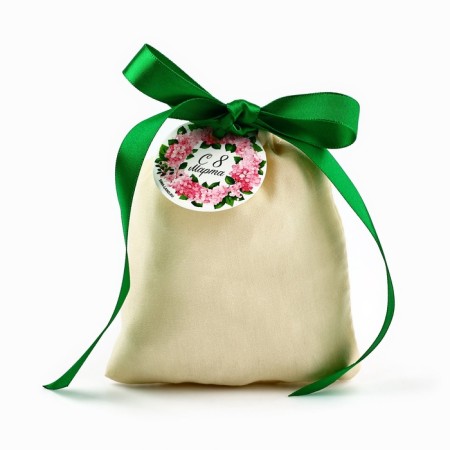Cotton bag "From March 8", 10 × 12 cm