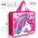 Plastic folder with A4 handles, on lightning, 75x330x260 mm, Minnie Mouse and unicorn