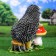 Garden figure "Hedgehog with mushroom" large 38x22x38cm