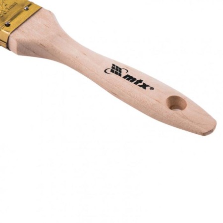 Brush flat MTX 83218, Golden, artificial bristles, wooden pen, 1.5 "-2