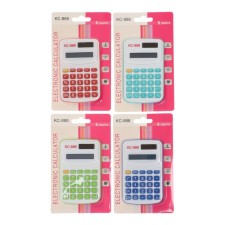 Pocket calculator with colored buttons, 8 - discharge, mix