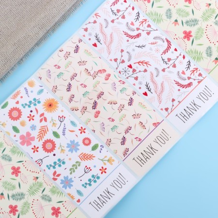 Stickers in the roll "Flowers", 150 pcs, 10 x 4 cm-2