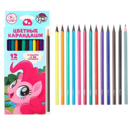 Color pencils, 12 colors, trihedral, my little pony-8
