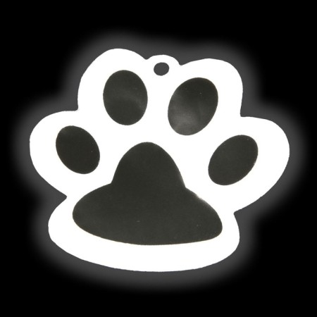 The reflective element "Paw", bilateral, 5.5 × 4.8 cm, white color-3