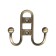 Furniture tundra hook TKD017, two -rod, bronze, 4 pcs TMP