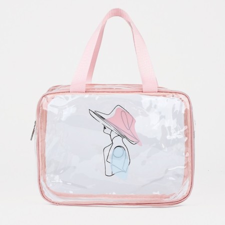 Lightning cosmetic bag, pink color-1
