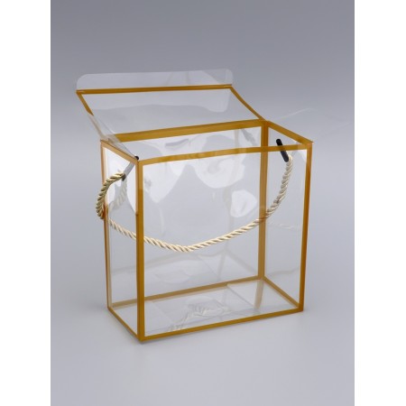 PET box with handles, gold, 14 x 14 x 7 cm-2