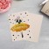 Postcard "Happy Birthday" girl, gold, 8 x 6 cm