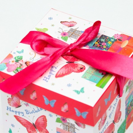 Self -assembly box "Butterflies" 10x10x10 cm-2