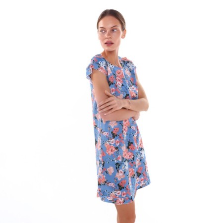 Night shirt female, the color is gray-blue, size 44-2