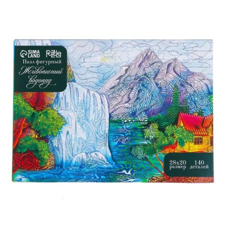 Figure puzzle "Picturesque waterfall"-1