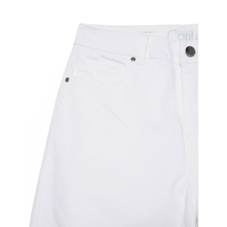 Women's shortened jeans with high landing Conte Elegant, size L, color White-7