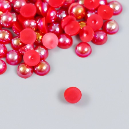 Decor for creativity plastic "Half of beads. Red gamma" 20 g 0.8x0.8 cm-1
