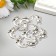 Decor Metal for creativity "Dolphin with heart" silver 2.3x1.8 cm