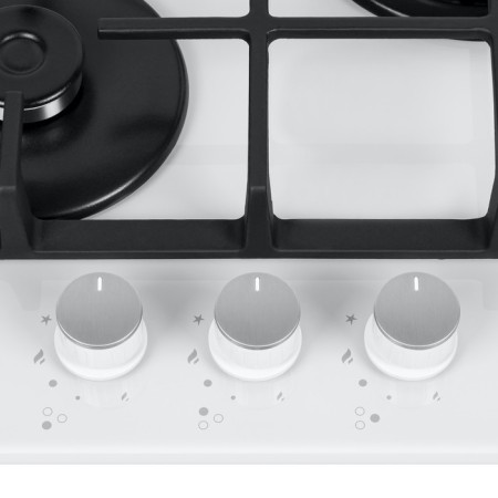 Honing surface HOMSAIR HGG433TGCWH, gas, 3 burners, white-11