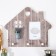 Hooks decorative wood+photo frame 10x15 cm "Lavender House on the window" 38x0.9x32 cm