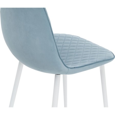 Capri Metal/velor, white/blue 44x52x86 cm stool-8