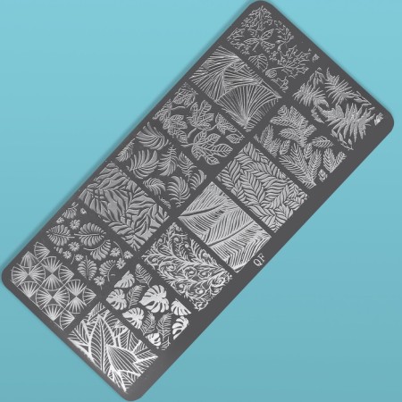 Stamping disk Metal "leaflets", 12 × 6 cm-2