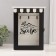 Keywater Wood "Roof House with hearts" Black with white 5.8x19x25.6 cm