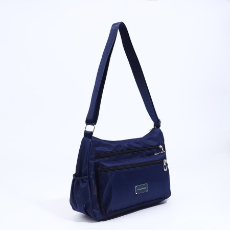 Bag Cross-Bodi with a zipper, blue color-4