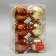 Set of balls plastic D-7.5 cm, 12 pcs "gloss" coffee mix