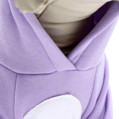 Sweater with a hood "Bear", fleece, size M (DS 25, Osh 28, OG 40 cm), purple-6