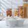 Ceramic set for spices and oils "Estet", 4 items: 2 capacities 250 ml, 2 capacities 150 ml, 3 spoons