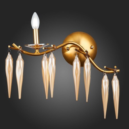 Sconces st. SL1653.201.01. Siena. 1x40 W, E14, 48x38 cm, golden color-2