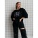 Female T-shirt, size 68-70, black color