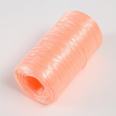 Gingerbread for manual knitting 100% polypropylene 200m/50g. (27-orange peach)-1
