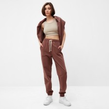Women's costume (jumper, trousers) minku: casual collection chocolate color, size 42
