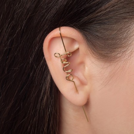 Earring "Kaff" Love, Color Gold-3