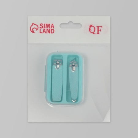 Manicure set, nippers -Cniper, 2 items, in case, turquoise color-8