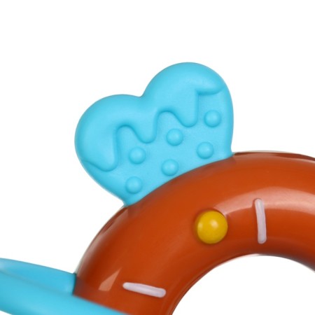 The rattle "Sweets: Donut", with elastic elements, color mix, crush me-5