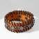 Bracelet Skin "Skull" with bones, brown color with silver, 20 cm