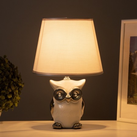 Table lamp 16280/1wt+CR E14 40W white-chromium 22x22x30 cm Risalux-1