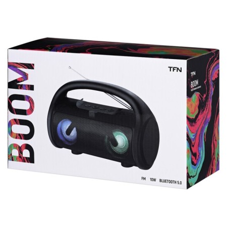 Portativana column Boom, 10 watts, 1200 mAh, BT, FM, backlight, black-7