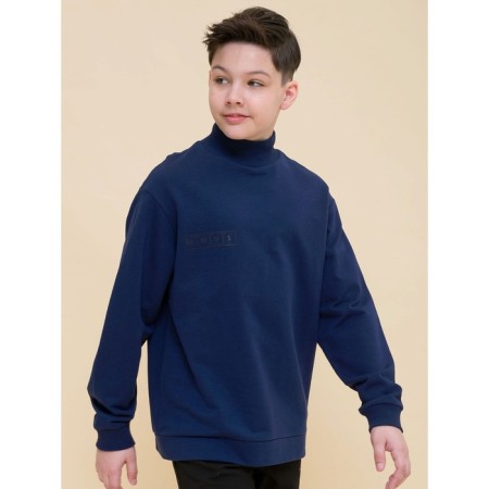 Sweatshirt for boys, height 140 cm, dark blue color-1